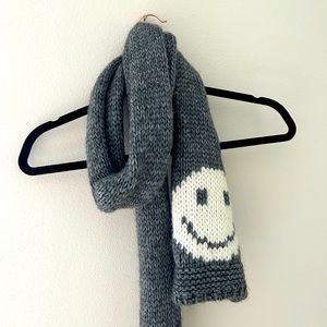 Smiley Face Knit Scarf